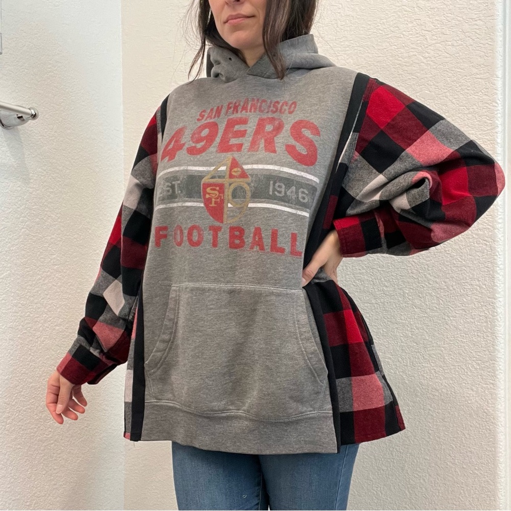 San Francisco 49ers Gray and Red Hoodie